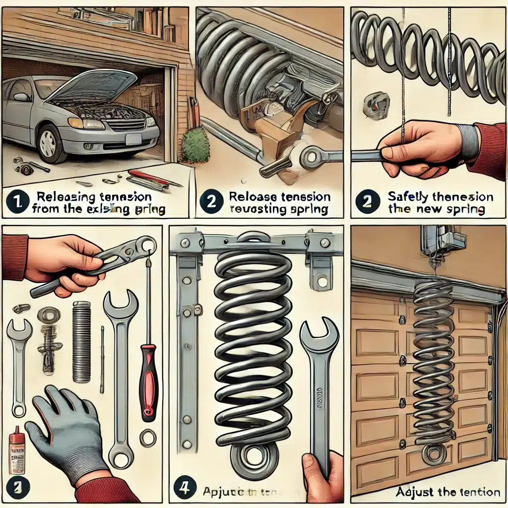 how to replace garage door spring