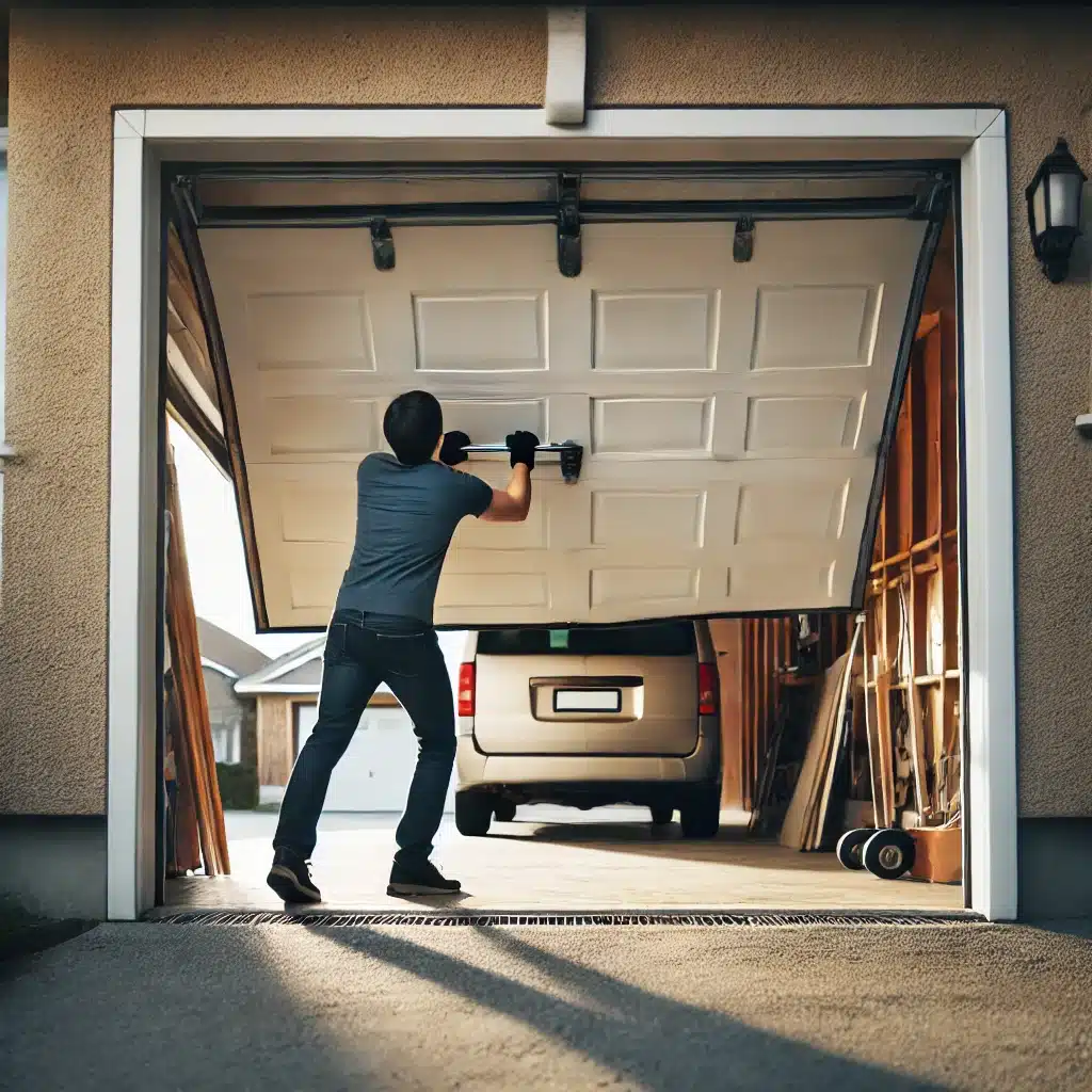 open garage door manually from outside