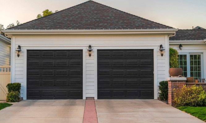Black Steel Garage Doors